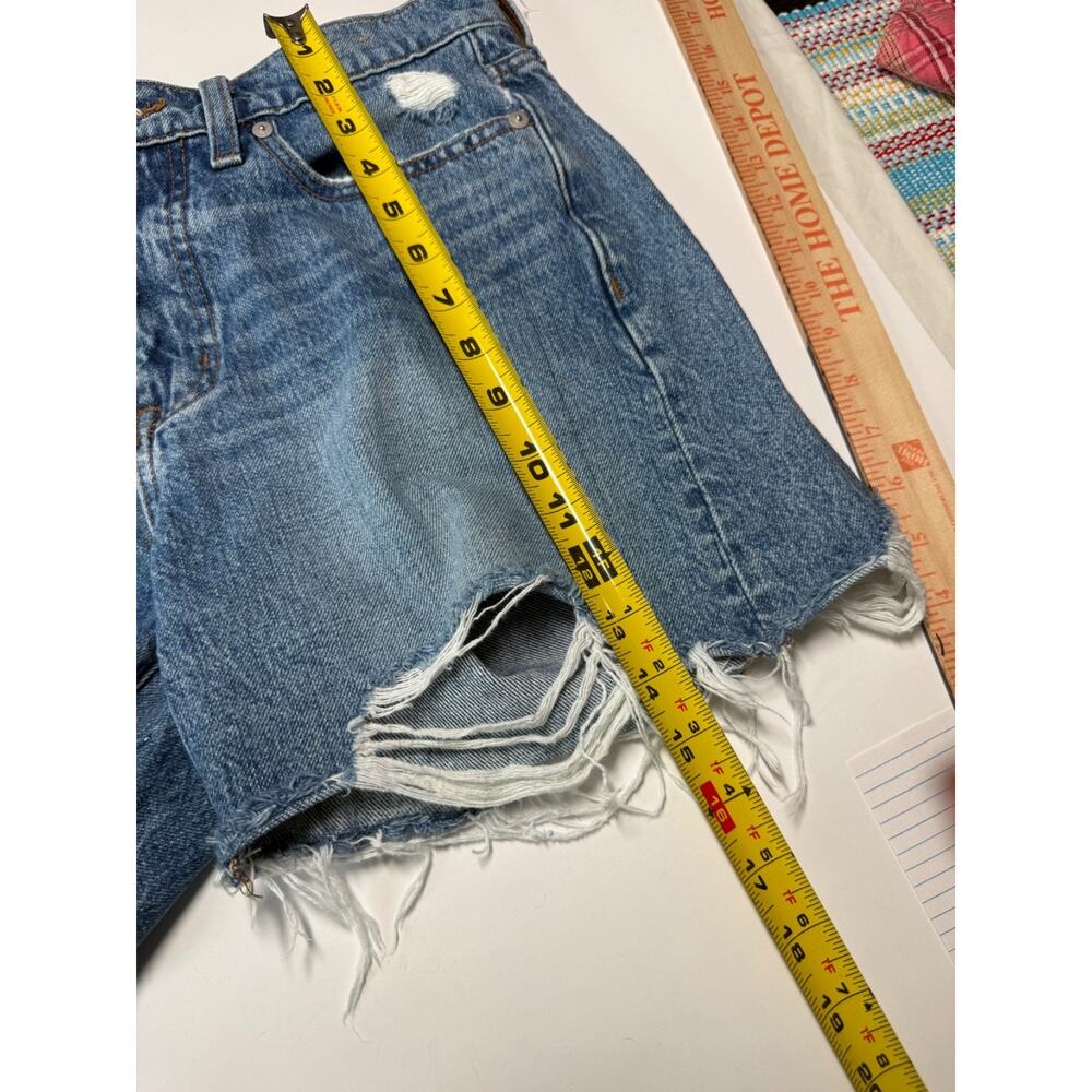 Madewell Womens Blue Cotton Denim Relaxed Fit Cut-Off Shorts Size 26 - Picture 11 of 11
